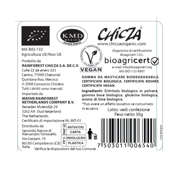 Gomma da Masticare Lime Senza Zucchero - 30 g | Chicza - immagine 2