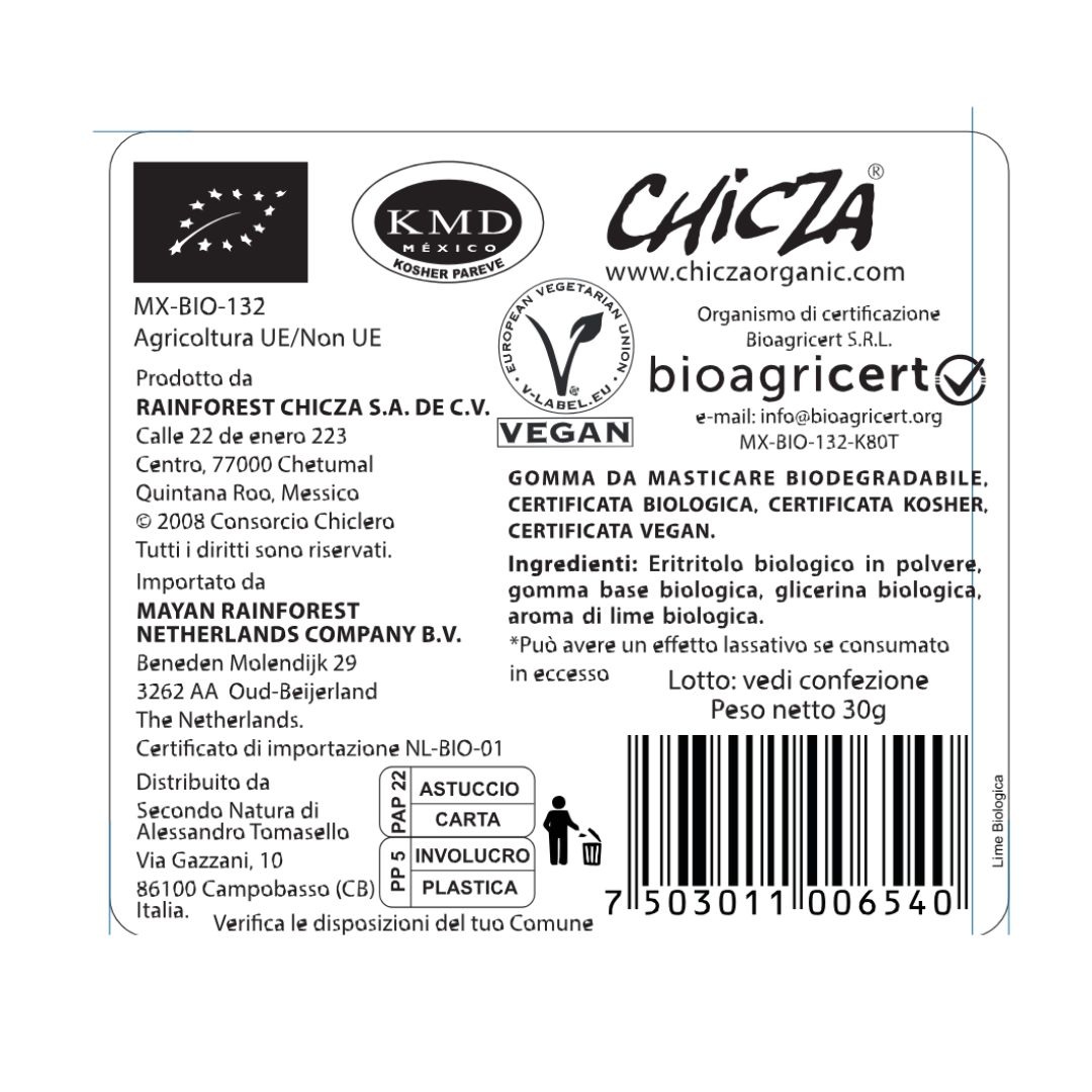 Gomma da Masticare Lime Senza Zucchero - 30 g | Chicza - immagine 2