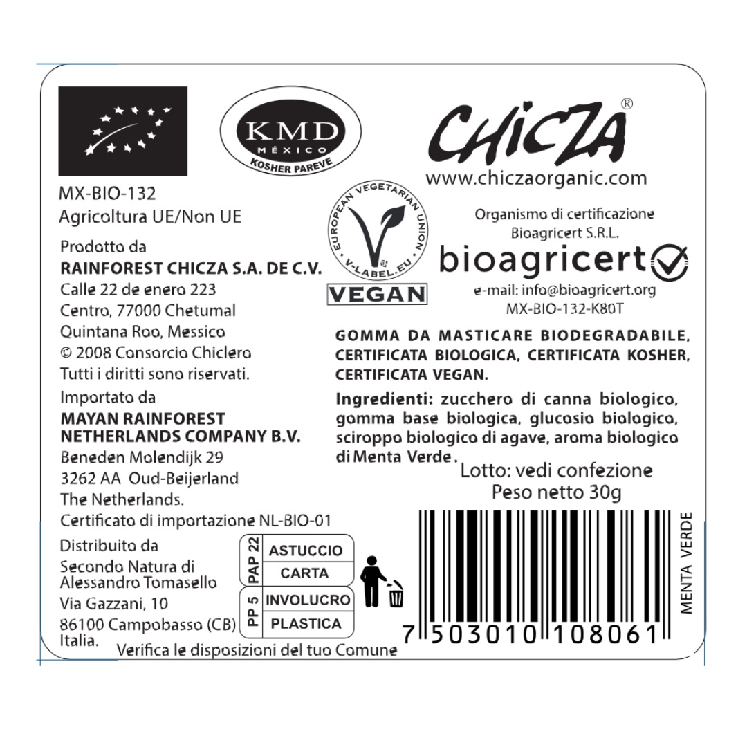 Gomma da Masticare Menta Verde - 30 g | Chicza - immagine 2